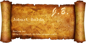Jobszt Bolda névjegykártya